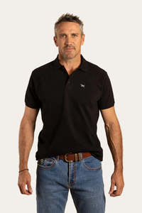Ringers Western Mens: Ringers - Essential Mens Polo | Black