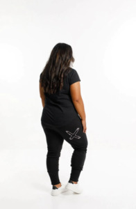 Best Sellers: Homelee - Apartment Pants - Winter Weight - Black with white X outline