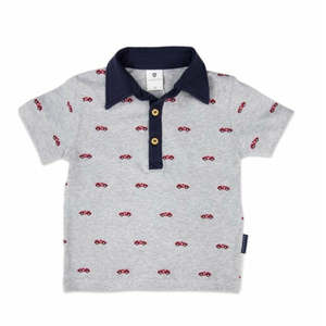 Boys: Korango -  Race Car Polo Grey
