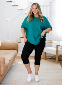 Pant: Freez | Checked Capri Pants - Black