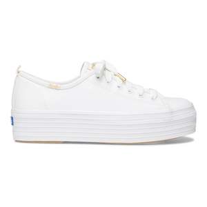 Keds: KEDS - Triple Up Leather Shoe | White