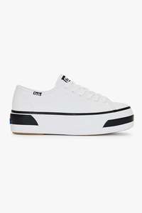 Keds - Triple Up Leather Bumper | White/Black