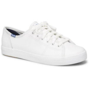 Keds: KEDS - Kickstart Retro Leather Shoe White