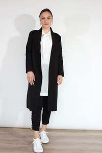 Jaclyn M: JACLYN M Jet Ponti Coat - Black