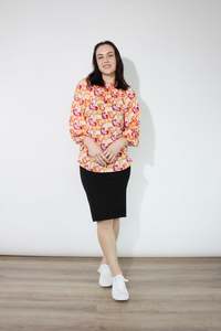 JACLYN M Cooper Blouse - Cream/Multi