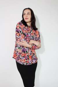 Jaclyn M: JACLYN M Cooper Blouse - Black Floral