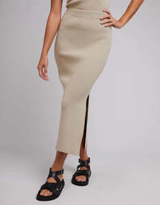 Silent Theory - Elle Knit Skirt | Beige