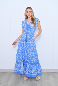 New U Collection: New U | Rayon Maxi Dres - Blue
