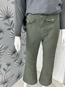 Suzy D: Suzy D Flared Trousers - Olive