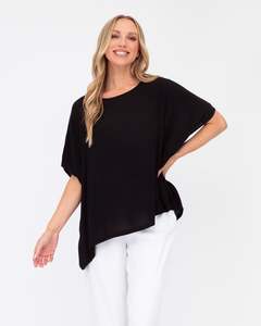 Label Of Love: Label of Love | Oversized Top - Black