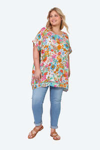 Eb Ive: Eb & Ive - Esprit Relax Top | Pink Flourish
