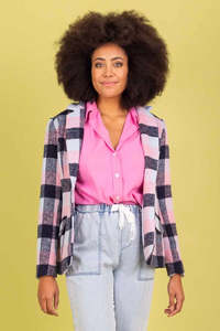 Charlo: Charlo | April Blazer Navy Check