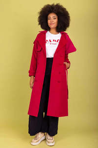 Charlo | Amara Cord Cotton Trench Pink