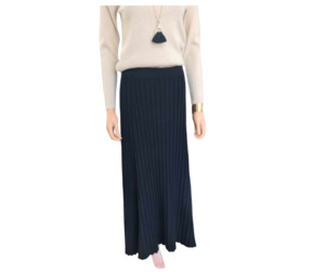 25 Off: Oscar Street | Ribbed Knit Skirt - Black