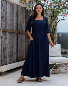 Dresses: Bee Maddison | Kalani Dress - Navy