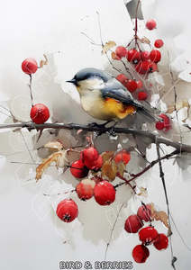 Dragon Fly: Birds & Berries - Rice Paper