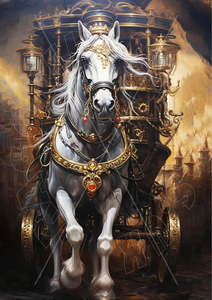 Horse And Carriage Rice Paper