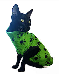 Dog Cat Fashion: STYLECOM.NZ - Emerald Green Paw Cat | Dog Top - Size S