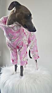 Dog Pjs: STYLECOM.NZ ~ Designer Dog PJ's Pink Strawberry Cupcake ~ Size Medium