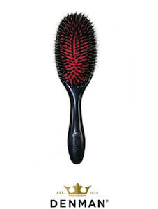 Medium Styling Brush: DENMAN ~ NATURAL BRISTLE GROOMING BRUSH • SIZE MEDIUM