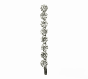 Elegant Silver Rhinestone Hair Clip