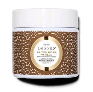 Sugar Body Scrub: LALICIOUS ~ Whipped Sugar Body Scrub ~ BROWN SUGAR VANILLA 453g