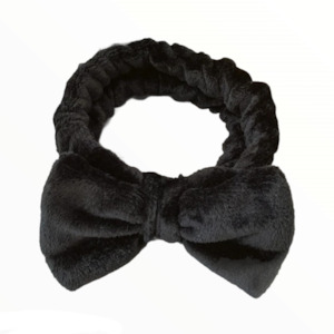 SOFT PLUSH HEADBAND FOR BATH | MAKEUP • ONE SIZE • BLACK OR WHITE