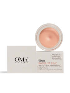 Omni Balms: OMni Balms • RADIANT ZINC Sheer Coral with CoQ10