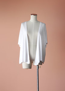 Unknown - White Lace Back Shrug, Size 16-18 - Styled in Seconds