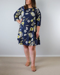 Asos - Blue Floral Dress, Size 20-22 - Styled in Seconds
