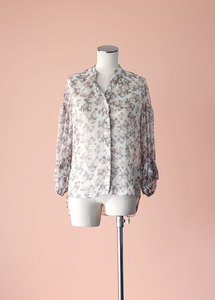 Pagani - Sheer Light Floral Shirt, Size 8 - Styled in Seconds