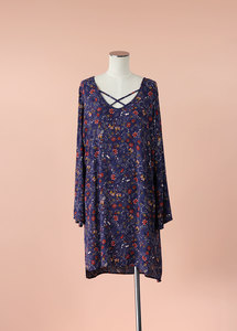 All About Eve - Purple Floral Shift Dress, Size 12 - Styled in Seconds