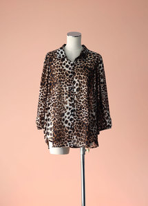 Products: Spirit - Leopard Crepe Shirt, Size 14 - Styled in Seconds
