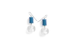 Bubbling Pearls: P0105019171Q00 Pearl Hook Earring  Blue