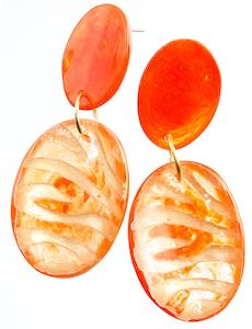 4430501ORANQ00 LILITH rose gold - orange stud