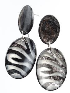 4430501GREYQ00 LILITH silver - anthracite stud