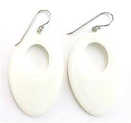 Colourful Statements Earrings: 40105279037Q00 COLOURFUL STATEMENT white short hook