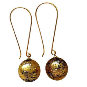 Mixed Earrings: P13050GF00Q00 VINTAGE gold foil long hook