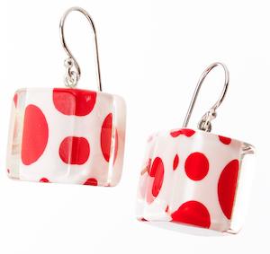 Mixed Earrings: 9410503WHREQ00 ITSYBITSY white/red short hook