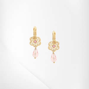 Franck Herval: FH12--69284 LES FLEURS DU MOMENT-DEW   simple french hooks pink