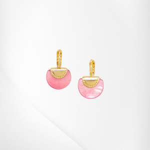 Franck Herval: FH12--68541 LUMIERE ET NACRE- Léna simple laminated capiz french hooks