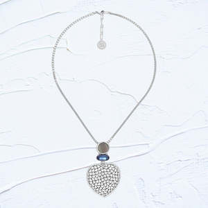 Ori Tao 1: OT1531992 MON COEUR silvered pendant necklace with strass