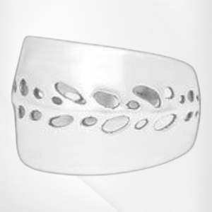 Ori Tao 1: OT1940441 RHAPHI silvered large adjustable ring