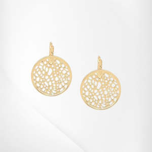 OT1232272 CORALIA   round golden french hook earrings
