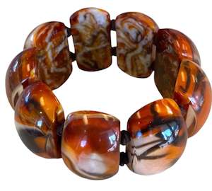 7010302MP15QXL CLARITY Br/Oran marble XL stretch