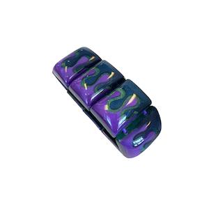 NZB007 Bracelet Stretch Purple/Blue/Green