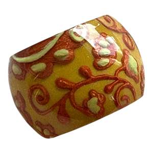 8890603ORANQ0M Ivy Circular Ring Orange Med