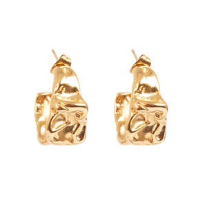 A C Oslo: Crinkle Hoop Earrings