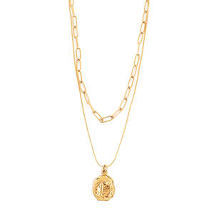 A C Oslo: Pure Steel 14K Layered Necklace