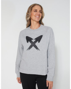 Sweater: Stella + Gemma - Sweater -Nico Sweater - Grey Marble Black Arrows